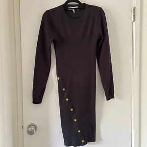 Button sweater dress